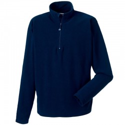 Plain Micro Fleece Zip Neck Russell 190 GSM